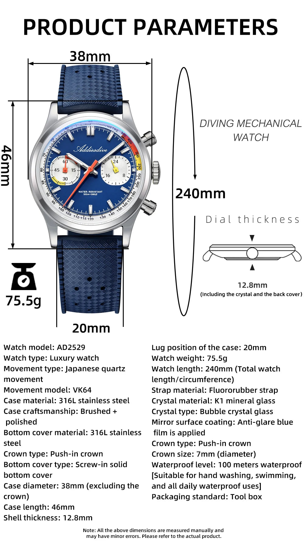 AD2529, Chronographe de Sang-Froid
